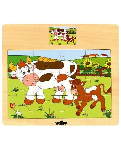 Παζλ Woody Κατοικίδια -Αγελάδα και μοσχαράκι - 1