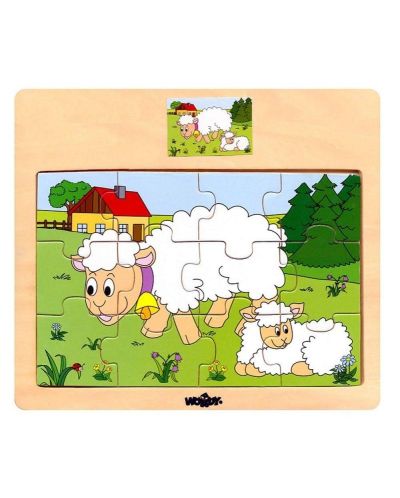Παζλ Woody Κατοικίδια - Πρόβατο και Αρνί - 1