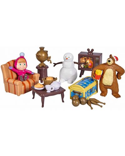Σετ παιχνιδιού Simba Toys Маша и мечока - Χειμερινό σπίτι της αρκούδας - 4