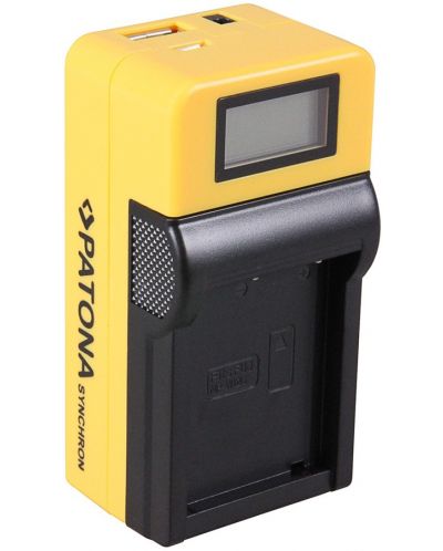 Φορτιστής Patona - για μπαταρία Fujifilm NPW-126 LCD, κίτρινο - 2