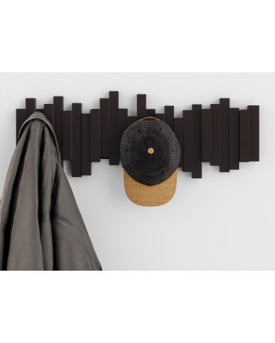Κρεμάστρα τοίχου Umbra - Sticks, με 5 γάντζους, εσπρέσο - 7