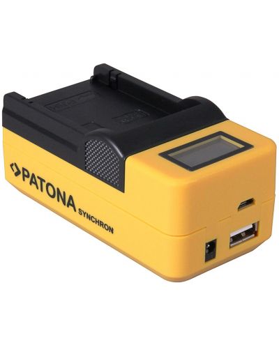 Φορτιστής Patona - για μπαταρία Canon LP-E17, LCD, κίτρινο - 1