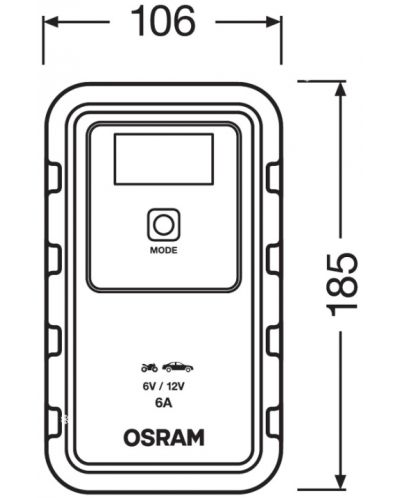 Φορτιστής Μπαταρίας Αυτοκινήτου  Osram - BATTERYcharge, OEBCS906, 6/12V, 3/6A - 9