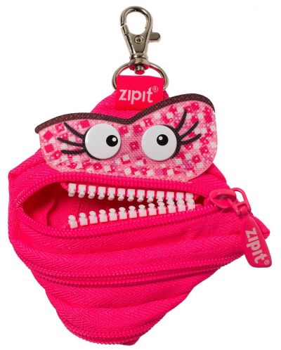 Σχολική κασετίνα Zipit - Τερατάκι που μιλάει, μικρή, ροζ - 1