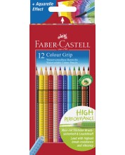 Χρωματιστά μολύβια ακουαρέλας Faber-Castell Grip 2001 - 12 τεμάχια