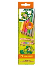 Σετ έγχρωμα  μολύβια Jolly Kinderfest Extra MIX - 6 χρώματα -1