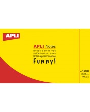 Αυτοκόλλητες σημειώσεις APLI 12,5 х 7,5 cm, νέον κίτρινο -1