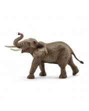 Φιγούρα Schleich Wild Life Africa - Αφρικανικός ελέφαντας, αρσενικός με υπερυψωμένη προβοσκίδα -1