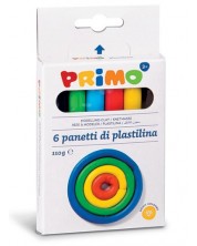 Σετ πλαστελίνη Primo - 6 χρώματα, 110 g