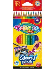 Χρωματιστά μολύβια ακουαρέλας -Σετ 12 χρωμάτων με πινέλο