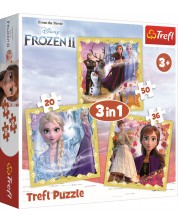 Παζλ Trefl 3 σε 1 - Η δύναμη της Άννας και της  Έλσας, Frozen 2 -1