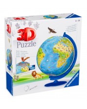 3D Παζλ Ravensburger 180 κομμάτια - Υδρόγειος σφαίρα για παιδιά -1