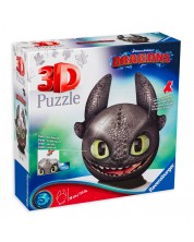 3D Παζλ Ravensburger 72 κομμάτια - Πως να εκπαιδεύσετε τον δράκο σας 3, Άδοντος 