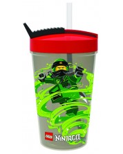 Κύπελλο με καλαμάκι  Lego - Ninjago Lloyd, 500 ml -1