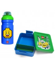Σετ μπουκαλιού και κουτιού φαγητού Lego - Iconic Lunch,Μπλε -1