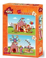 Παζλ Art Puzzle 2 σε 1 - Το τσίρκο και το διασκεδαστικό πανηγύρι 