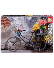 Παζλ Educa 500 κομμάτια - Ποδήλατο με Λουλούδια