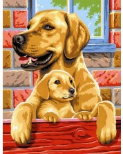 Δημιουργικό σετ ζωγραφικής KSG Crafts - Αριστούργημα, Τα σκυλιά -1
