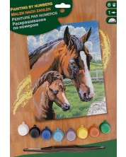 Δημιουργικό σετ ζωγραφικής KSG Crafts - Αριστούργημα, Άλογα