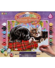 Δημιουργικό σετ ζωγραφικής KSG Crafts - Αριστούργημα, Σκυλί και γάτα