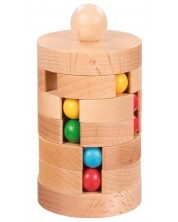 Ξύλινο παιχνίδι Goki - Πύργος με μπαλάκια -1
