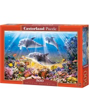 Παζλ Castorland 500 κομμάτια - Δελφίνια κάτω από το νερό