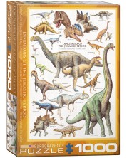 Παζλ Eurographics 1000 κομμάτια – Δεινόσαυροι από την Ιουράσια περίοδο -1