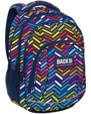 Σχολική τσάντα BackUP A10 - Color Stripe, με 3 τμήματα + δώρο