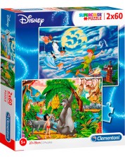Παζλ Clementoni 2 x 60 κομμάτια - Κλασικές ταινίες της Disney -1
