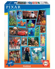 Παζλ Educa 1000 κομμάτια - Η οικογένεια Disney και Pixar 