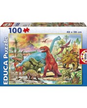 Παζλ Educa 100 κομμάτια - Δεινόσαυροι -1
