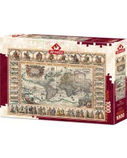 Παζλ Art Puzzle 1000 κομμάτια - Αρχαίος Παγκόσμιος Χάρτης -1