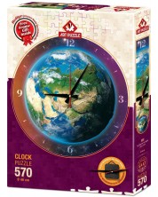 Παζλ-ρολόι Art Puzzle 570 κομμάτια - Η ώρα στον κόσμο -1