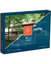Παζλ δύο όψεων  Galison 500 κομμάτια - Κατοικία Fallingwater, Frank Lloyd Wright