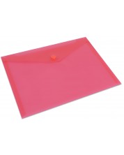 Φάκελος με κούμπωμα  Spree, A5 -Κόκκινο, διάφανο -1