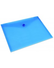 Φάκελος με κούμπωμα  Spree, A5 - Μπλε, διάφανο -1
