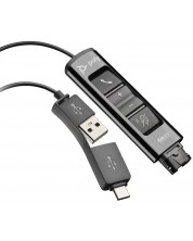 Αντάπτορας Plantronics - DA85, USB-A/USB-C/QD, μαύρος -1