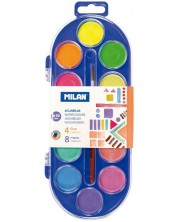 Ακουαρέλα Milan - Ф30 mm, 12 χρώματα + πινέλο