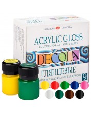 Ακρυλικά χρώματα γυαλιστερά Παλέτα Nevskaya  Decola - 9 χρώματα, 20 ml -1