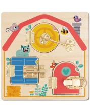 Ενεργός πίνακας Tooky Toy - Σπίτι με κλειδαριές -1