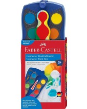 Ακουαρέλα Faber-Castell Connector - 24 χρώματα, μπλε παλέτα
