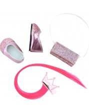 Αξεσουάρ κούκλας Orange Toys Sweet Sisters - Ροζ παπούτσια, τσάντα και ροζ μαλλιά -1