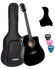 Ακουστική κιθάρα Cascha - Student Series CGA100-BK, μαύρο -1
