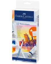 Ακουαρέλα Faber-Castell - Creative Studio, 12 χρώματα, 9 ml