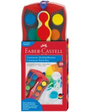Ακουαρέλα Faber-Castell Connector - 24 χρώματα, κόκκινη παλέτα