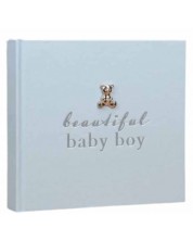 Άλμπουμ φωτογραφιών με ασημί διακόσμηση  Bambino - Beautiful baby boy -1