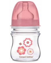 Μπιμπερό κατά των κολικών  Canpol - Newborn Baby, 120 ml,ροζ -1