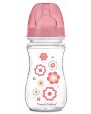 Μπιμπερό κατά των κολικών Canpol - Newborn Baby, 240 ml, ροζ -1