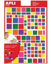 Αυτοκόλλητα APLI - Ορθογώνια, 7 χρώματα, 756 τεμάχια -1