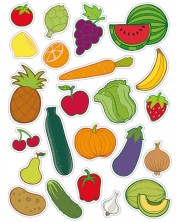 Σετ αυτοκόλλητα APLI - Φρούτα και λαχανικά, 60 τεμάχια